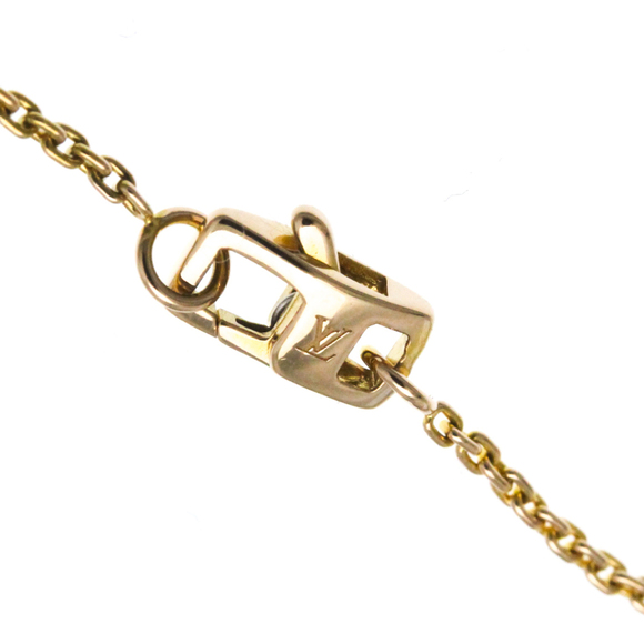 LOUIS VUITTON 18k Gold Diamond Monogram Necklace - Picture 8 of 12